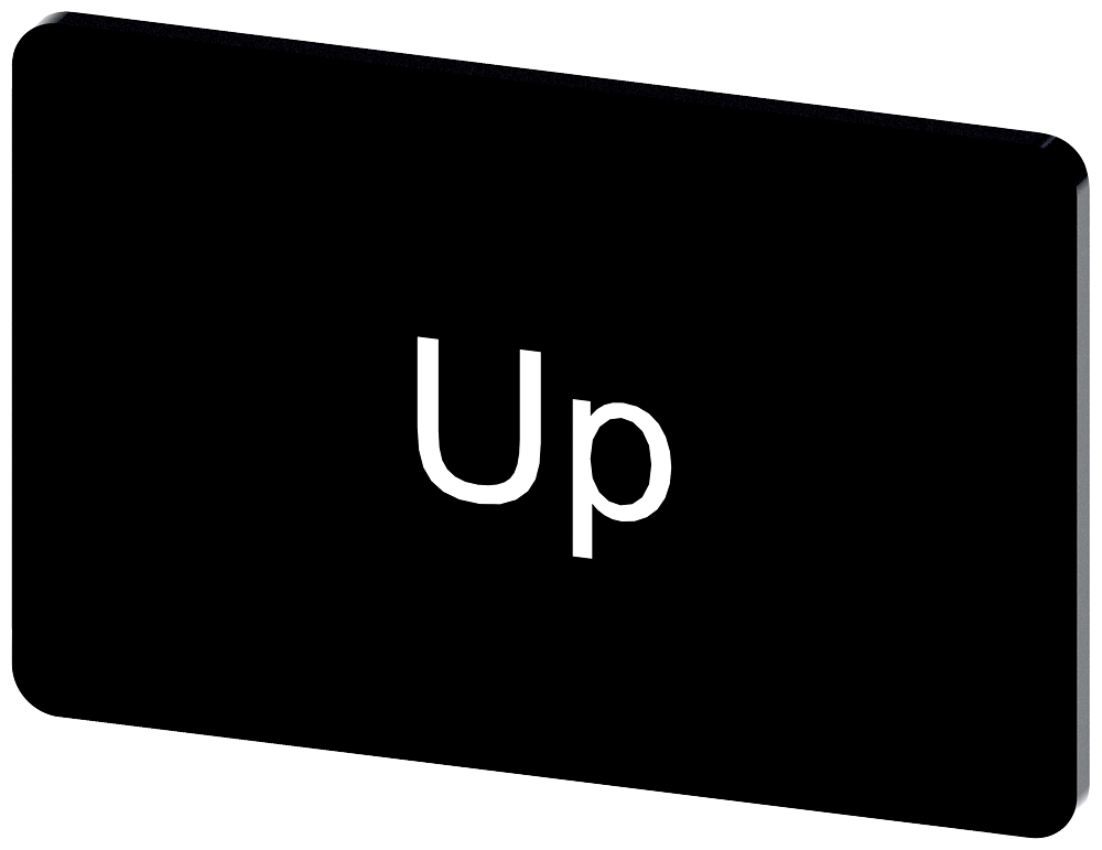 [Imagem do produto PLACA DE IDENTIFICAÇÃO 17,5X27MM, PLACA PRETO, INSCRIÇÃO: UP 3SU19000AD160DL0 SIEMENS]