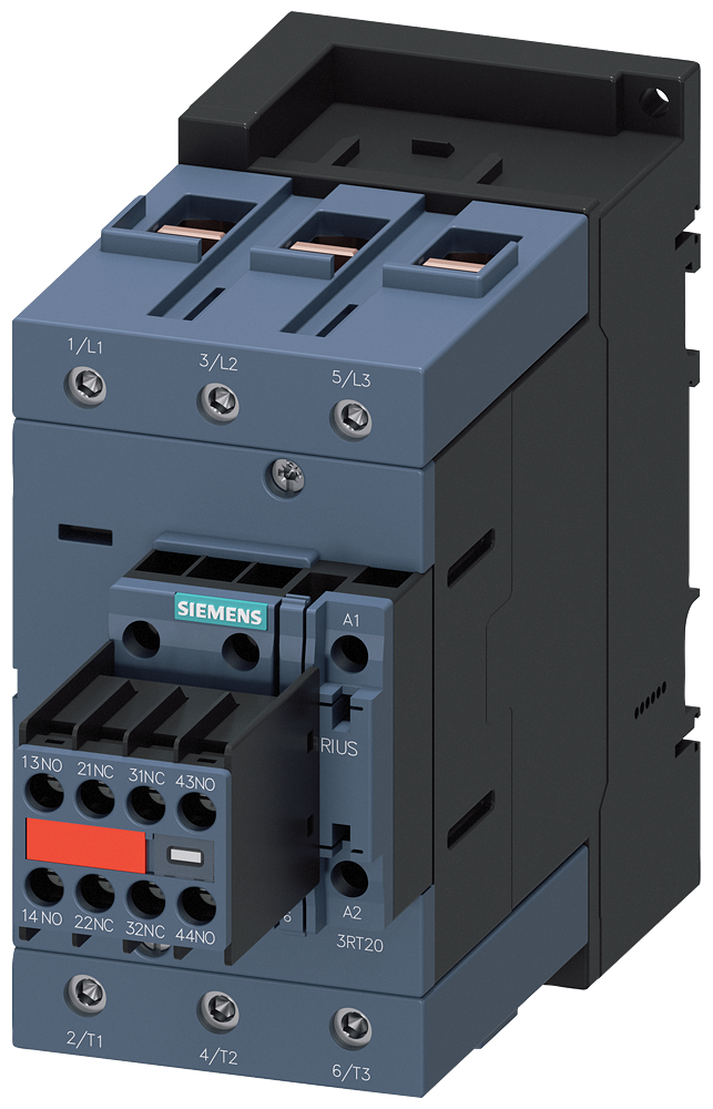 CONTATOR AC-3E 95A/45KW/400V 3 POLOS AC110V/50HZ 120V/60HZ 2NA+2NF LI 3RT20461AK643MA0 SIEMENS