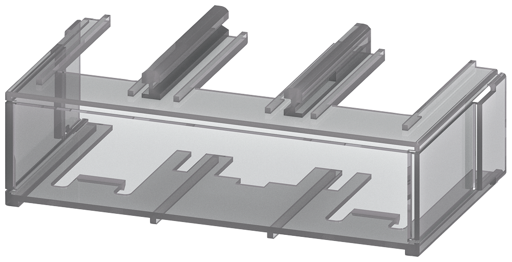 [Imagem COBERTURA DO TERMINAL PARA CONEXÃO DE BARRAMENTO ENTRE CONTATOR S10/S12 3RT19664EA3 SIEMENS]