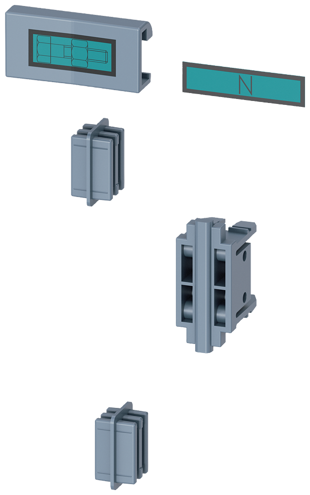 [Imagem do produto CONJUNTO DE MONTAGEM, PARA CONEXÃO MECÂNICA DE 1 E 3 POLOS 3NP1 3NP19211EC00 SIEMENS]