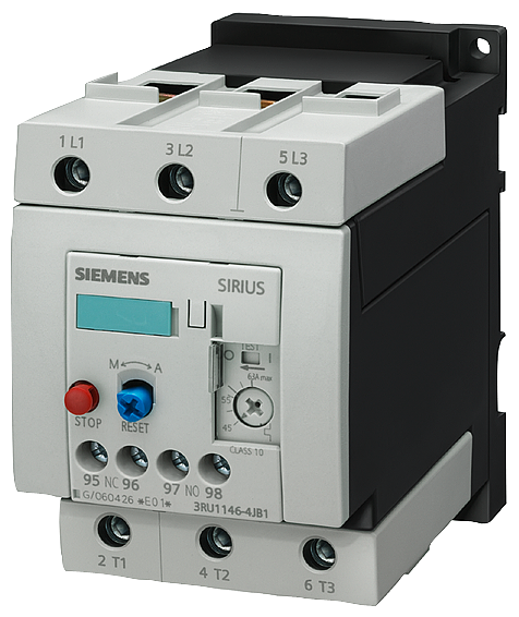 RELÉ DE SOBRECARGA 57-75 A PROTEÇÃO DO MOTOR S3 CLASSE 10 3RU11464KB1 SIEMENS