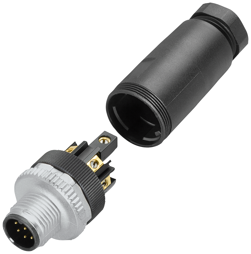CONECTOR DE ENCAIXE RF M12 8 POLOS MACHO RETO CONEXÃO APARAFUSADA QUANTID 6GT20900BE00 SIEMENS