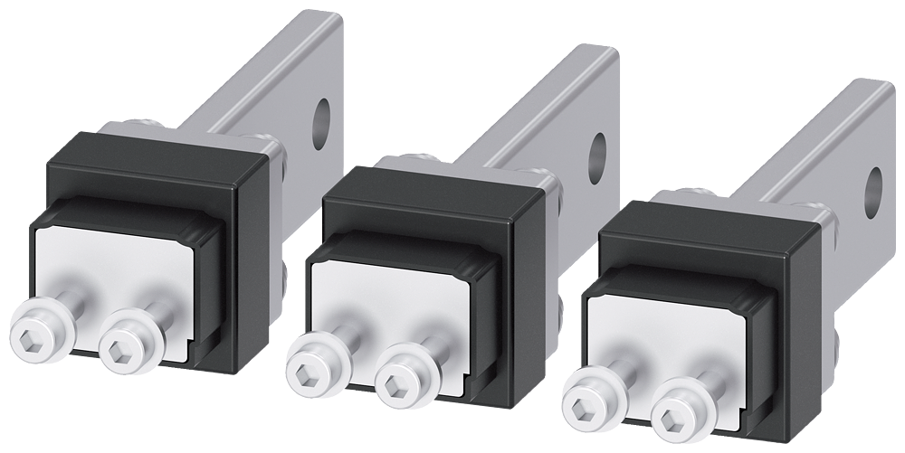 CONEXÃO PLANA DO LADO DE TRÁS CURTA 3 PEÇAS PARA 3VA57/58/67/68 DE 3 POLOS 3VA97730QE00 SIEMENS