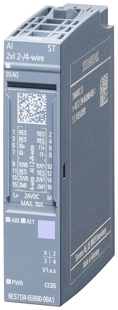 [Imagem MÓDULO DE ENTRADA ANALÓGICA ET200SP: 2X AI  2-/4-FIOS ST 6ES71346GB000BA1 SIEMENS]