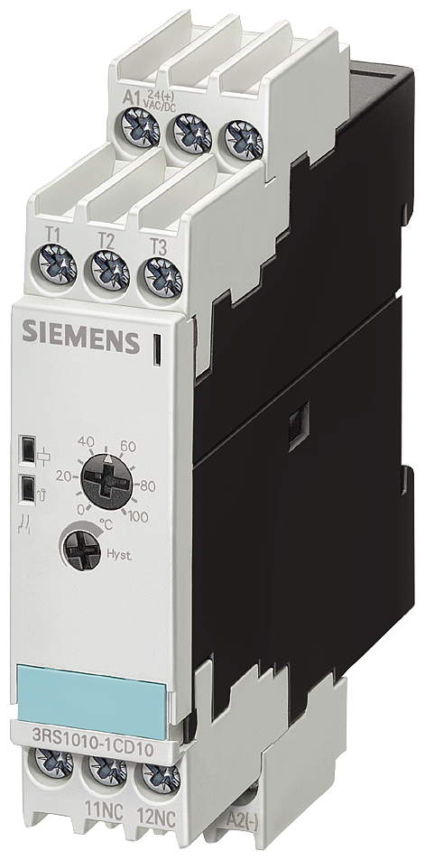 RELÉ DE MONITORAMENTO DE TEMPERATURA PT100 B=22,5MM 0 - 100 GR C 3RS10001CK10 SIEMENS