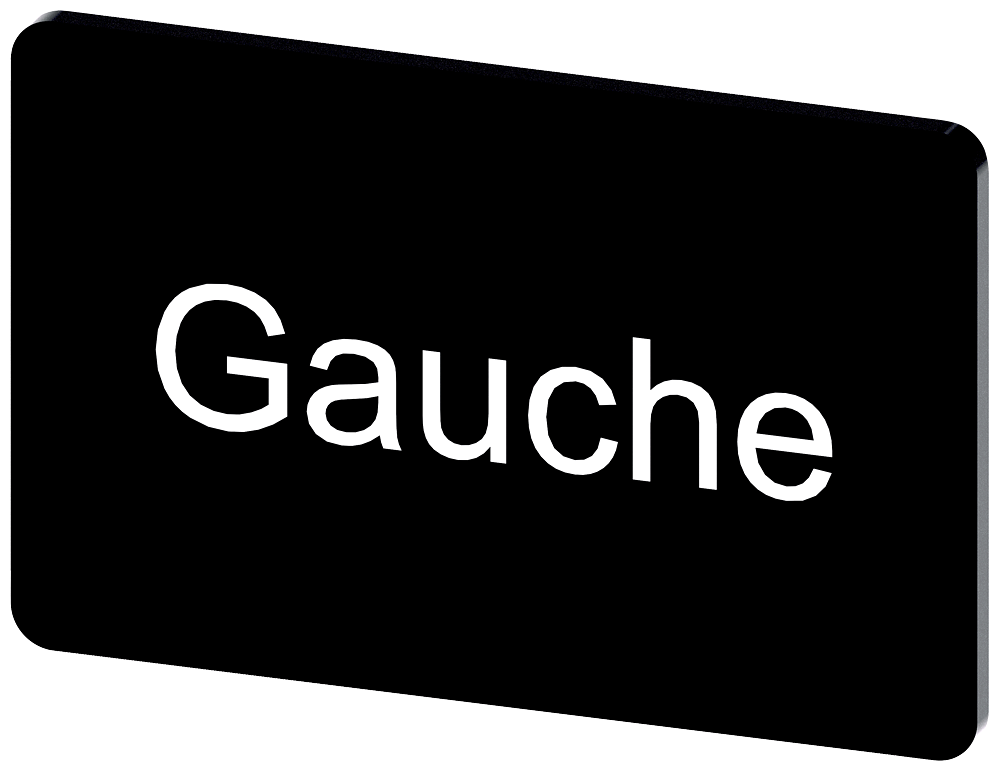 PLACA DE IDENTIFICAÇÃO 17,5X27MM PLACA PRETO INSCRIÇÃO: GAUCHE 3SU19000AD160GH0 SIEMENS