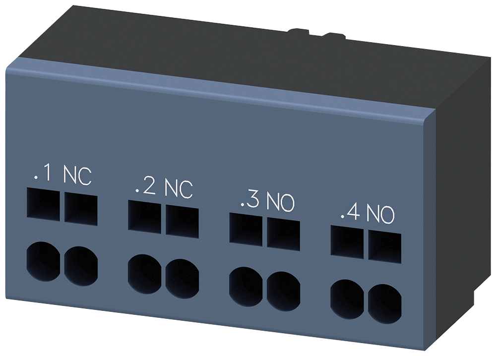 [Imagem do produto INTERRUPTOR AUXILIAR, 1NA+1NF, CONEXÃO CIRCUITO DE CORRENTE DE COMANDO, TERMI 3RA69132A SIEMENS]
