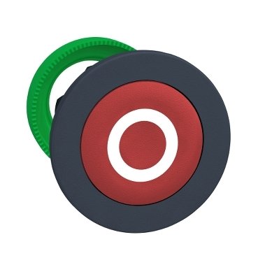 [Imagem CABEÇOTE PARA BOTÃO FACEADO Ø30MM PLÁSTICO RETORNO POR MOLA VERMELHO O ZB5FA432 SCHNEIDER]