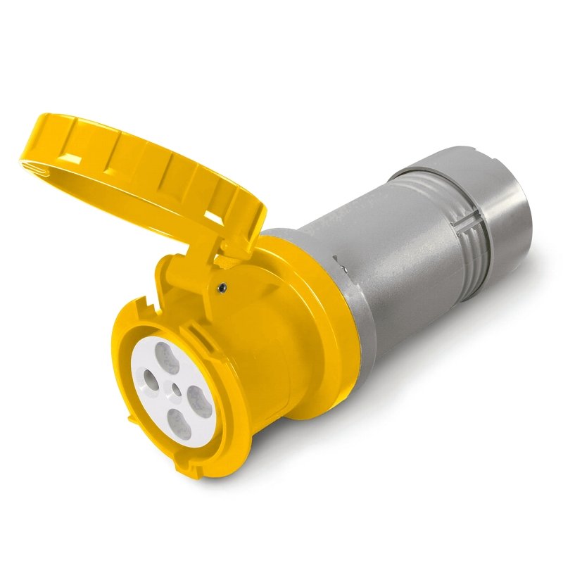 [Imagem do produto TOMADA MÓVEL 60A 2P 3W 4H IP67 125V SCM360C4W SCAME]