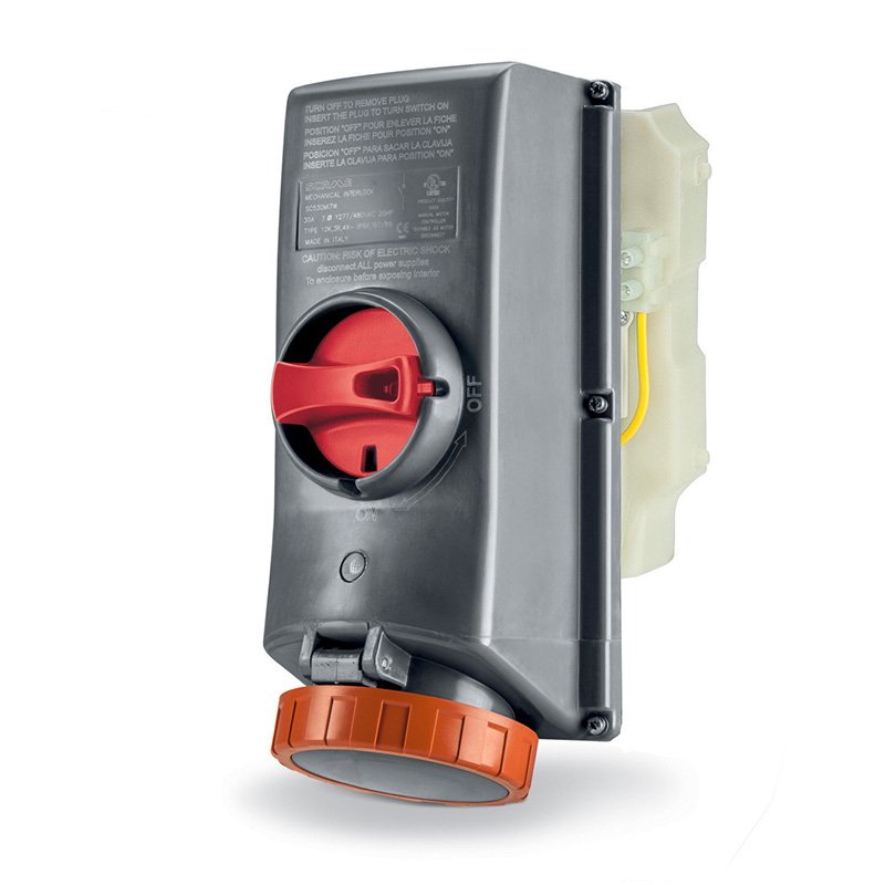 [Imagem do produto TOMADA DE EMBUTIR INTERTRAVAMENTO 20A 3P 4W 12H SCM420MI12W-NB SCAME]