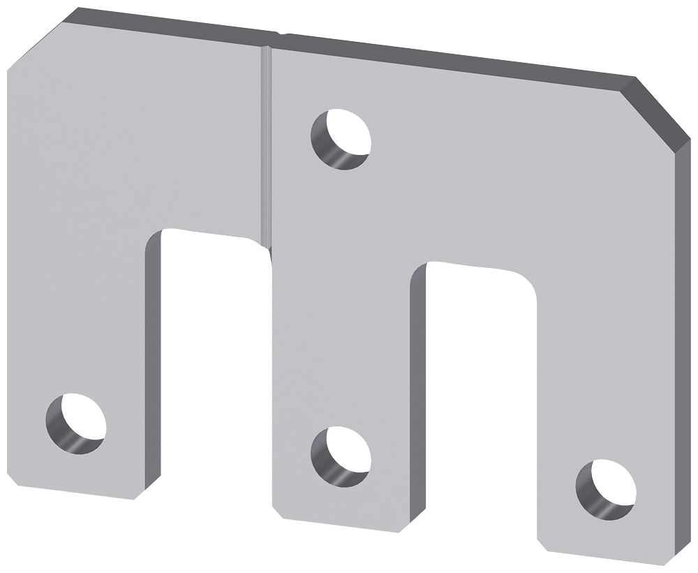 [Imagem CONEXÃO EM PARALELO DE 3 POLOS COM ORIFÍCIO DE PASSAGEM PARA CONTATORES S10/S12 3RT19664BA31 SIEMENS]