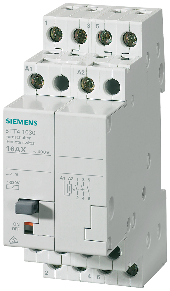 INTERRUPTOR DE COMANDO À DISTÂNCIA COM 3 CONTACTOS DE FECHO CONTACTO PARA CA 5TT41032 SIEMENS