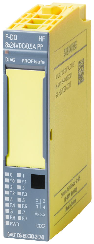 [Imagem do produto SIPLUS ET 200SP F-DQ 8X24VDC/0.5A PP HF-30 ... +60 °C COM REVESTIMENTO CONFORME 6AG11366DC002CA0 SIEMENS]