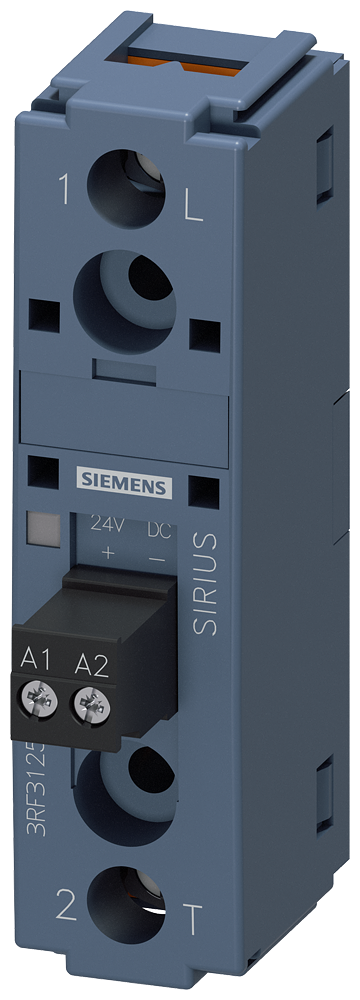 RELÉ SEMICONDUTOR DE 1 POLO 22,5 MM 25 A 48-460V/CC 24 V TERMINAIS COMR PARAFUSO 3RF31251AA04 SIEMENS