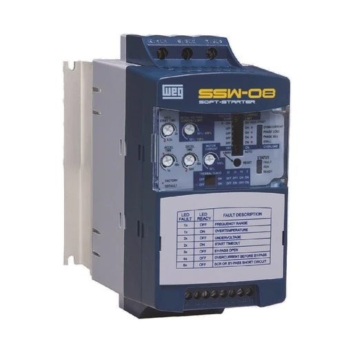 [Imagem CHAVE DE PARTIDA TRIFÁSICO 37KW 130A 94/264VCA 50/60HZ SSW080130T5SZ 10803090 WEG]