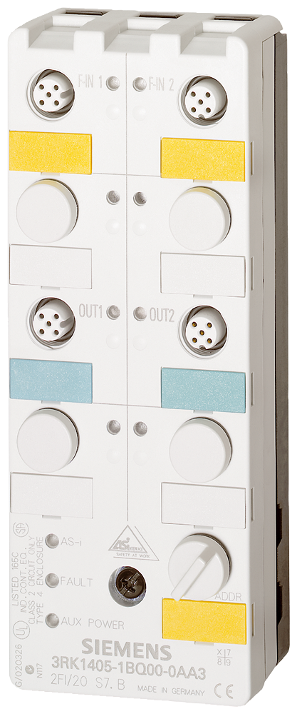 MÓDULO ASISAFE K60F DUAS ENTR. SEGURAS 2FDI E DUAS SAÍDAS PADR. 2DO 3RK14050BQ000AA3 SIEMENS