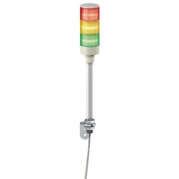 [Imagem COLUNA LUMINOSA Ø60MM PRÉMONTADA LED VERMELHO VERDE AMARELO 24VCA/CC XVGB3 SCHNEIDER]