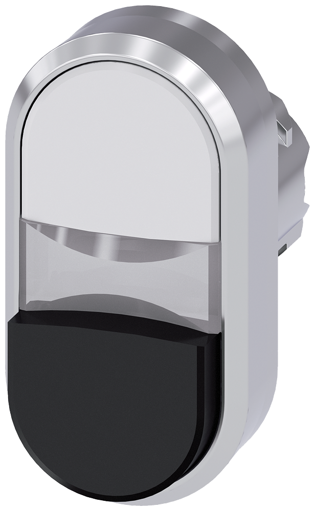 TECLA DUPLA 22 MM REDONDO METAL DE ALTO BRILHO BRANCO PRETO BOTÕES DE 3SU10503BB610AA0-ZY11 SIEMENS