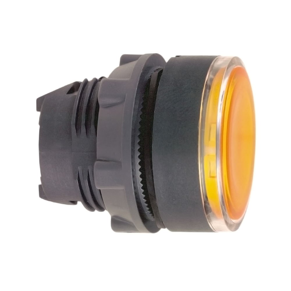[Imagem CABEÇOTE PARA BOTÃO LUMINOSO Ø22MM PLÁSTICO, FACEADO, RETORNO POR MOLA, AMARELO ZB5AA58 SCHNEIDER]