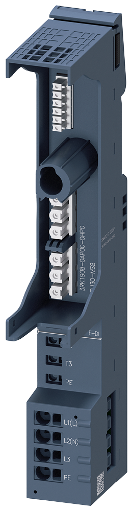[Imagem BASE-UNIT ET 200SP COM REENCAMINHAMENTO F-DI PARA MOTOR DE PARTIDA COM ALIMEN 3RK19080AP000HP0 SIEMENS]