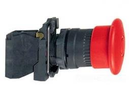 [Imagem BOTÃO 22MM PLÁSTICO  EMERGÊNCIA SOCO EMP PUXAR XB5AT44 SCHNEIDER]