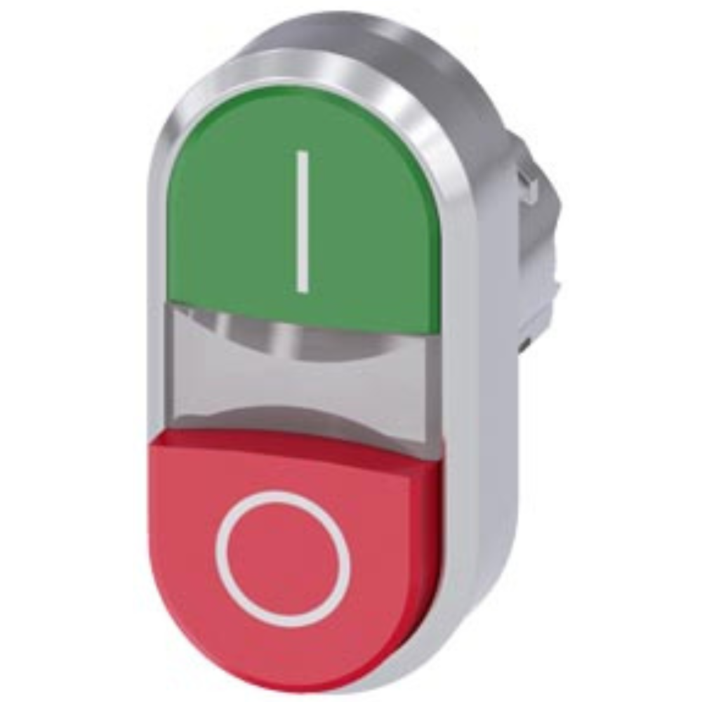 [Imagem BOTÃO COMANDO DUPLO REDONDO 22MM VERDE/VERMELJHO 3SU10503BB420AK0 SIEMENS]