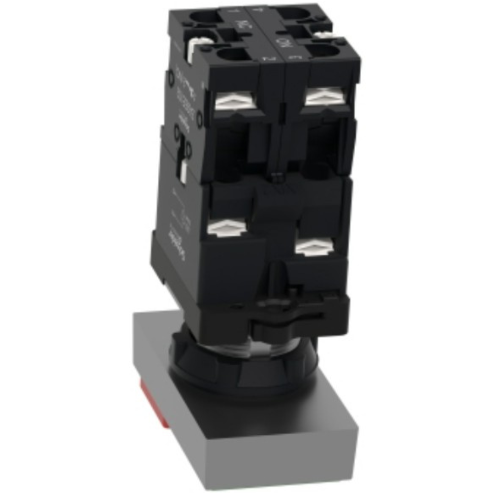 BOTÃO DUPLO Ø22MM PLÁSTICO RETORNO POR MOLA VER/VERMELHO COM SINALIZADOR BRANCO 220VCA XA2EW7L3741M5 SCHNEIDER eletrica-botao-XA2EW7L3741M5 (5).png