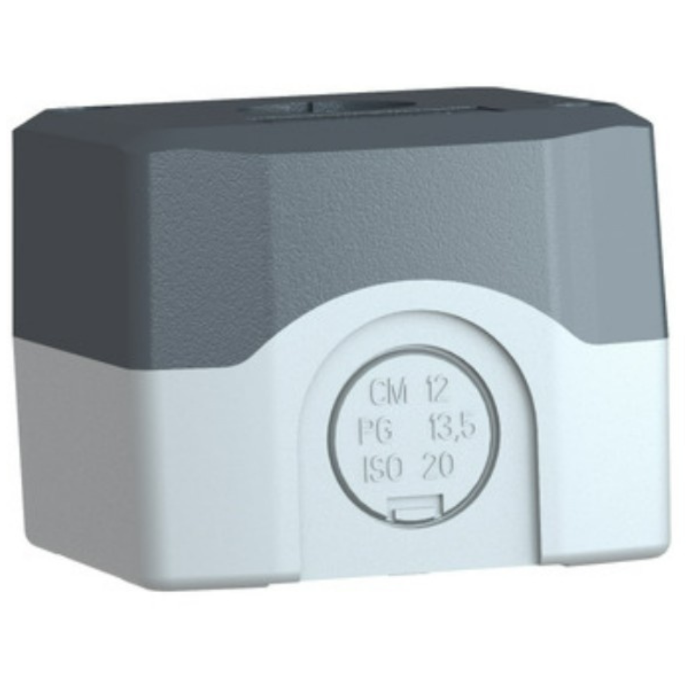 BOTOEIRA DE COMANDO 1 FURO Ø22MM VAZIA CINZA PARA BOTÃO MODULAR XALD01 SCHNEIDER eletrica-botao-XALD01 (2).png