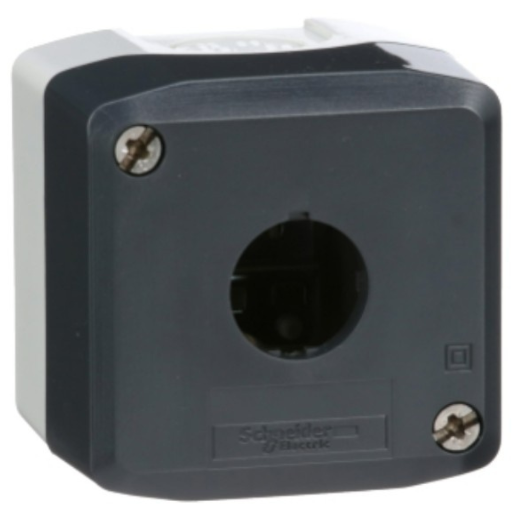 [Imagem BOTOEIRA DE COMANDO 1 FURO Ø22MM VAZIA CINZA PARA BOTÃO MODULAR XALD01 SCHNEIDER]