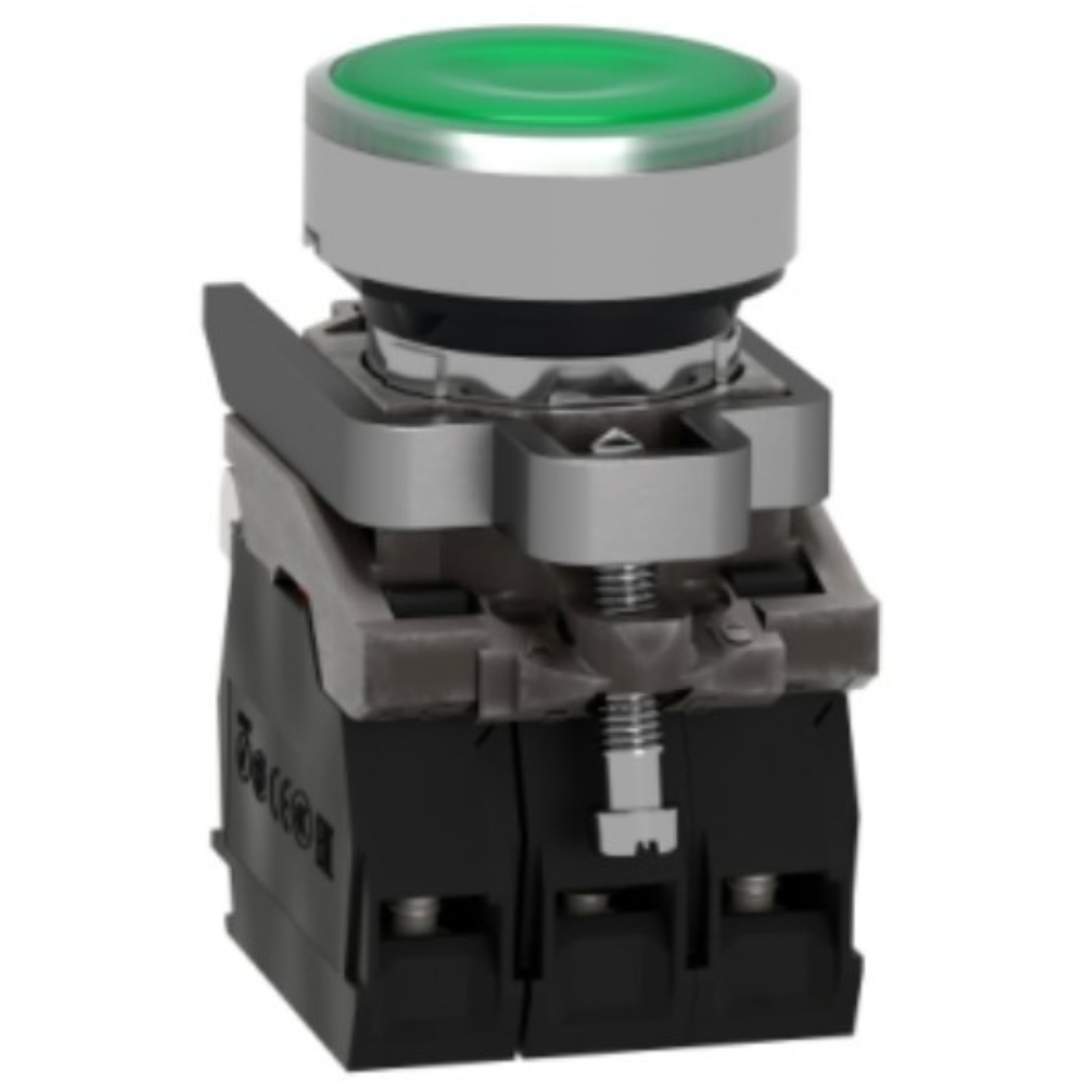 BOTÃO LUMINOSO Ø22MM METÁLICO RETORNO POR MOLA VERDE NA+NF 24VCA/CC XB4BW33B5 SCHNEIDER eletrica-botao-XB4BW33B5 (4).png