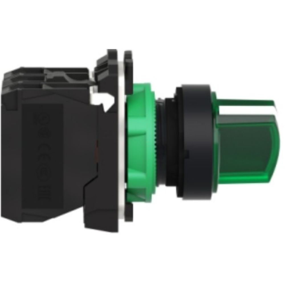 COMUTADOR LUMINOSO Ø22MM PLÁSTICO 2 POSIÇÕES FIXAS VERDE NA+NF 230V XB5AK123M5 SCHNEIDER eletrica-botao-XB5AK123M5 (2).png