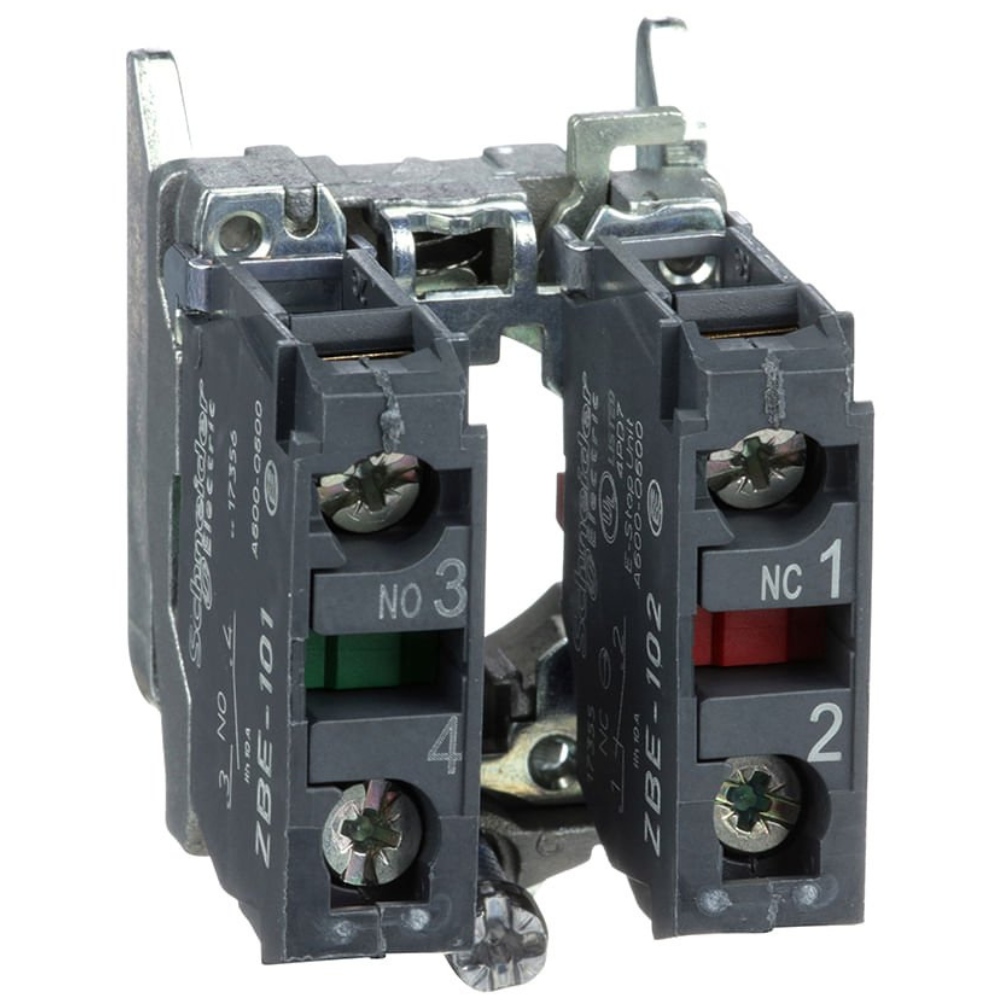 [Imagem CORPO PARA BOTÃO MODULAR METÁLICO NA+NF ZB4BZ105 SCHNEIDER]