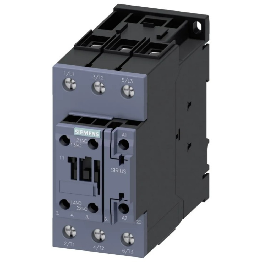 [Imagem CONTATOR TRIPOLAR 80A 220VCA 1NA+1NF 50/60HZ 3RT20381AN20 SIEMENS]