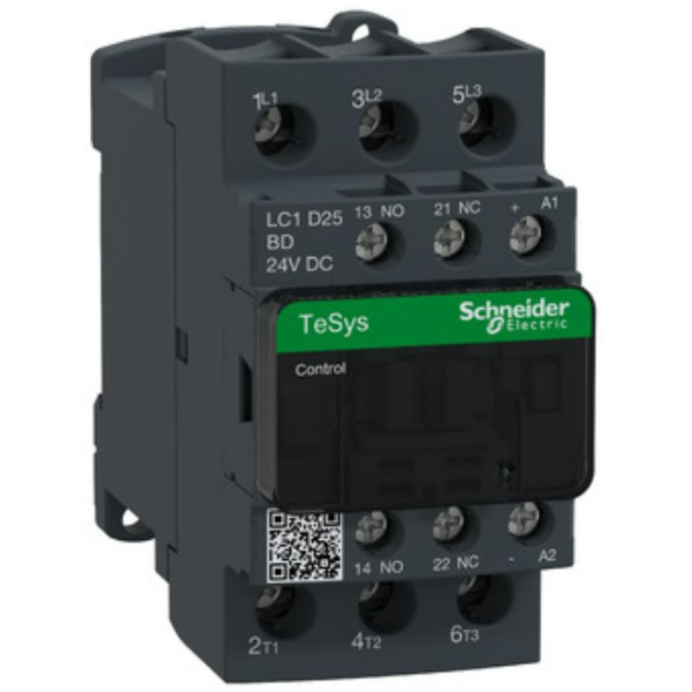 [Imagem CONTATOR TRIPOLAR 25A 1NA+1NF 24VCC LC1D25BD SCHNEIDER]