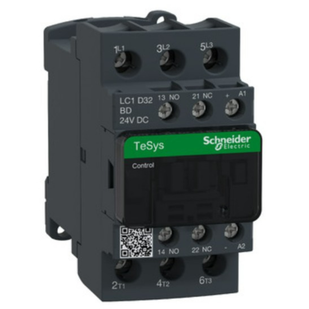 [Imagem CONTATOR TRIPOLAR 32A 1NA+1NF 24VCC LC1D32BD SCHNEIDER]