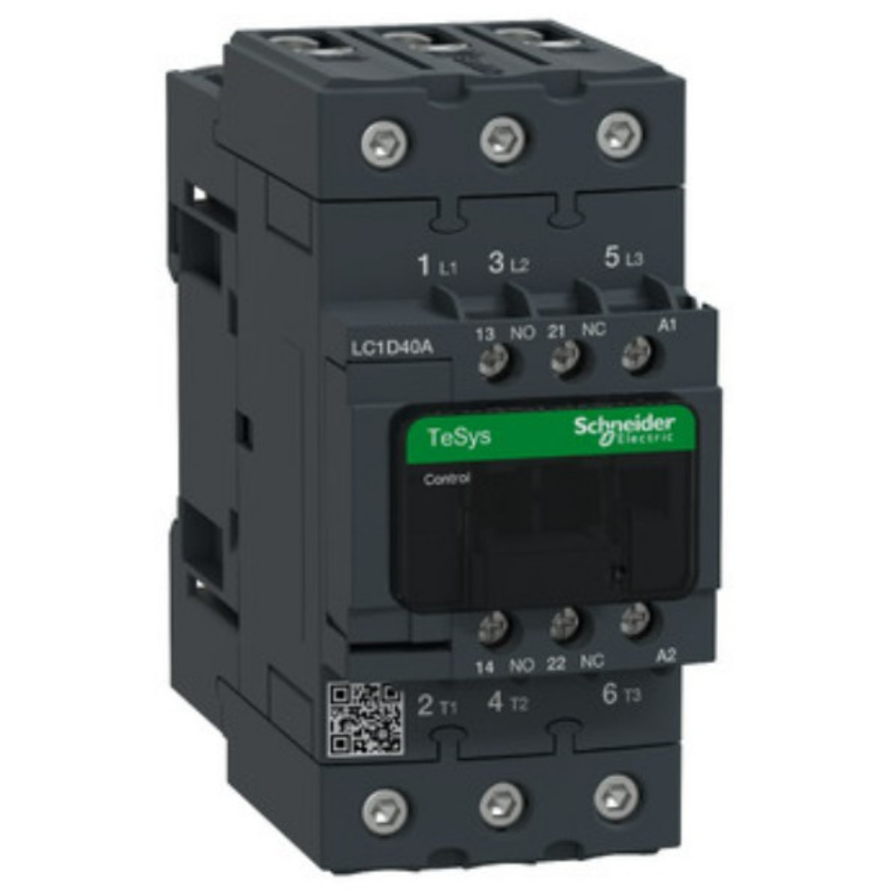 [Imagem CONTATOR TRIPOLAR TESYS D EVERLINK 40A 1NA+1NF 220VCA LC1D40AM7 SCHNEIDER]