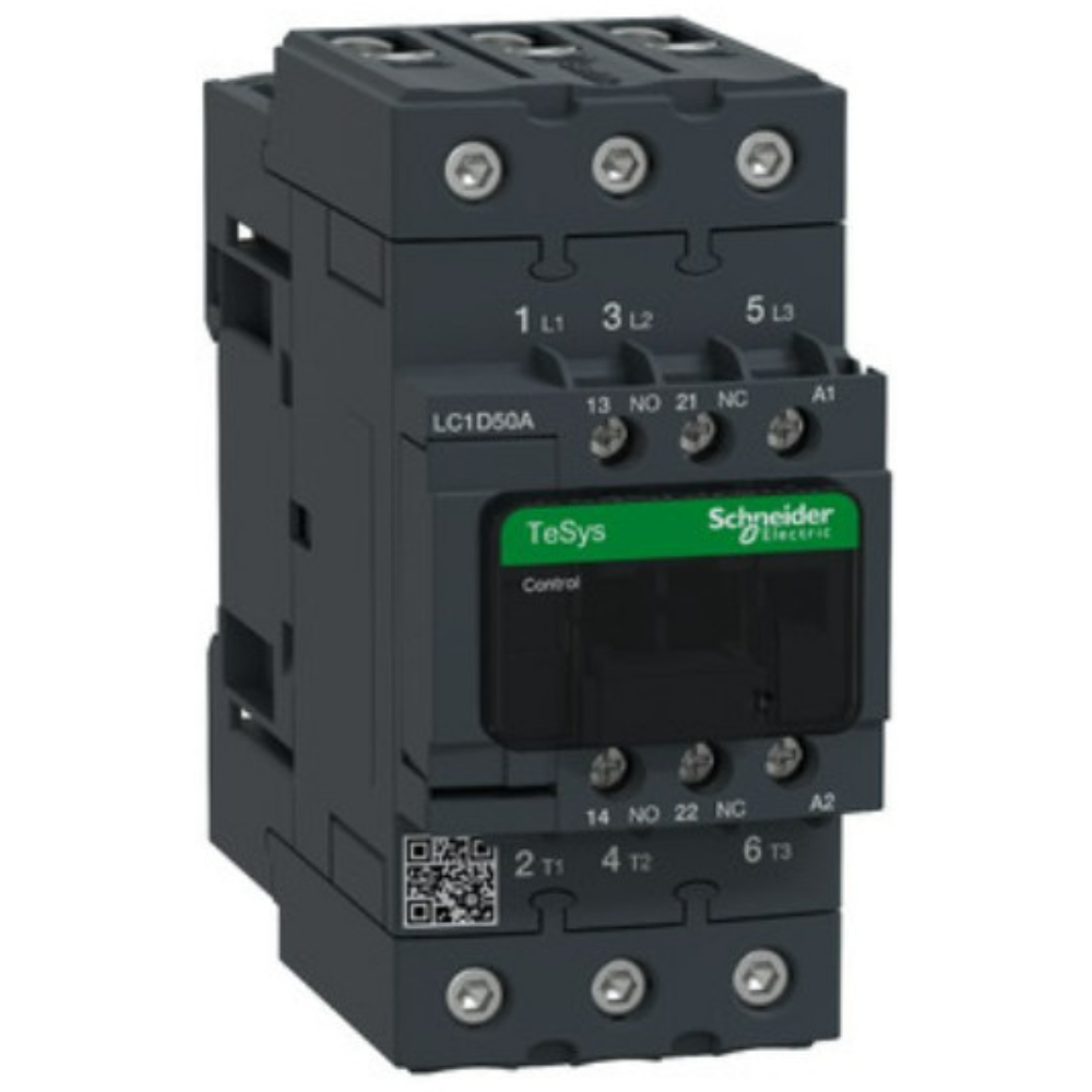 [Imagem CONTATOR TRIPOLAR TESYS D EVERLINK 50A 1NA+1NF 220VCA LC1D50AM7 SCHNEIDER]