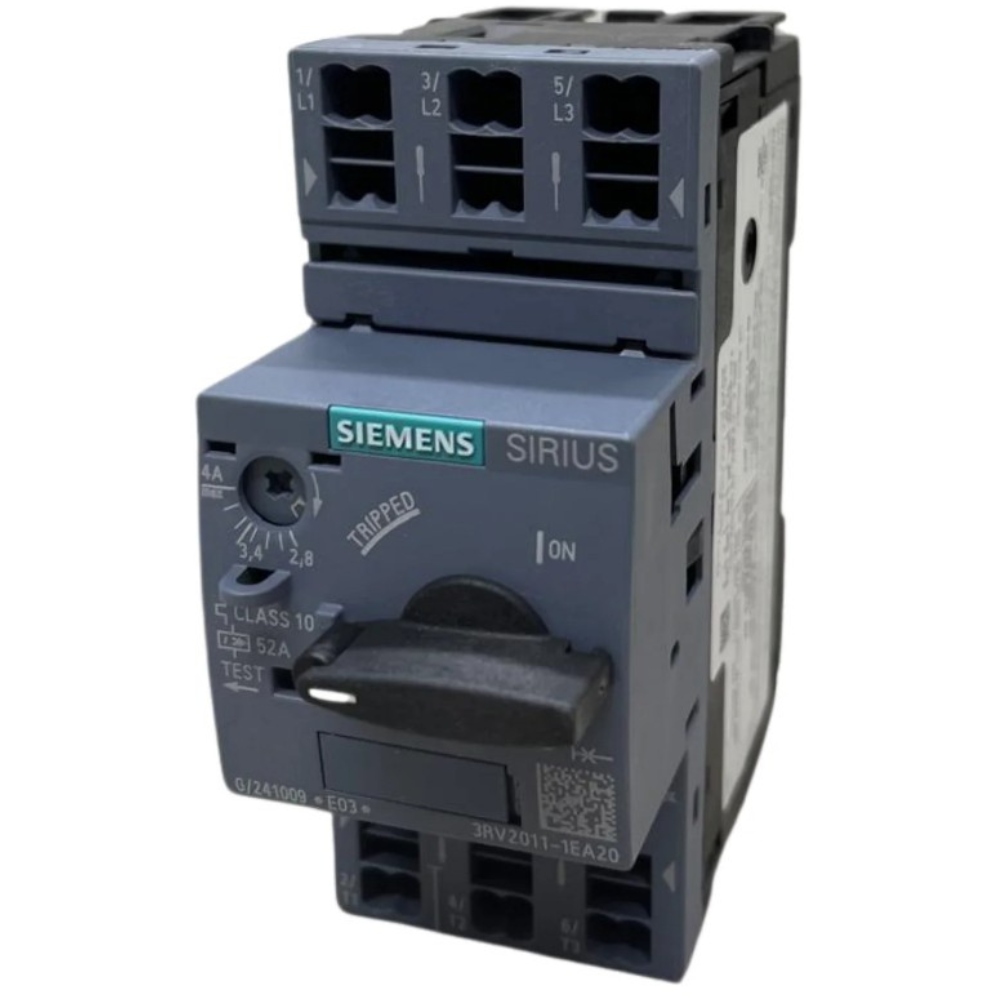 [Imagem DISJUNTOR MOTOR CLASSE 10 2,8/4A SIRIUS 3RV2 3RV20111EA20 SIEMENS]