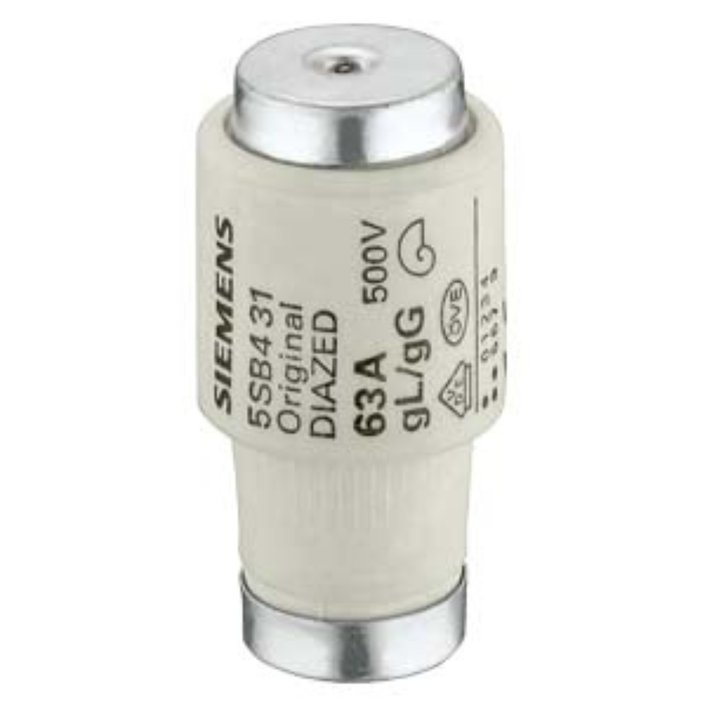 [Imagem FUSÍVEL DIAZED DIII 63A 500VCA GG 5SB431 SIEMENS]