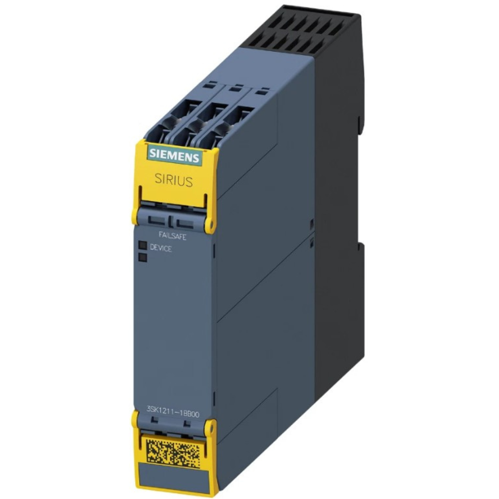 [Imagem RELÉ SEGURANÇA EXTENSÃO 4NA+1NF 24VDC TERMINAL DE PARAFUSO 3SK12111BB40 SIEMENS]