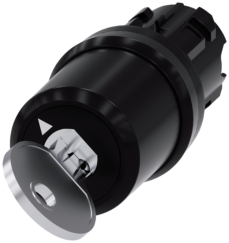 [Imagem do produto INTERRUPTOR DE CHAVE SIEMENS, 22MM, REDONDO, PLÁSTICO, RETIRADA DA CHAVE O 3SU10005HC010AA0]