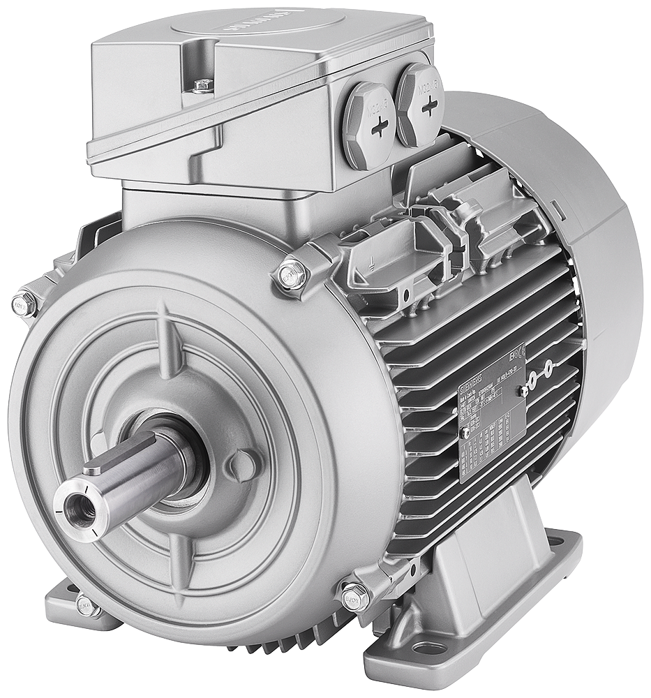 [Imagem do produto MOTOR CA TRIFÁSICO 98NM 1465RPM 4P 15KW 28,5A 400VY 50HZ 160L IMB3 IP55 1LE10231DB422AA4 SIEMENS]