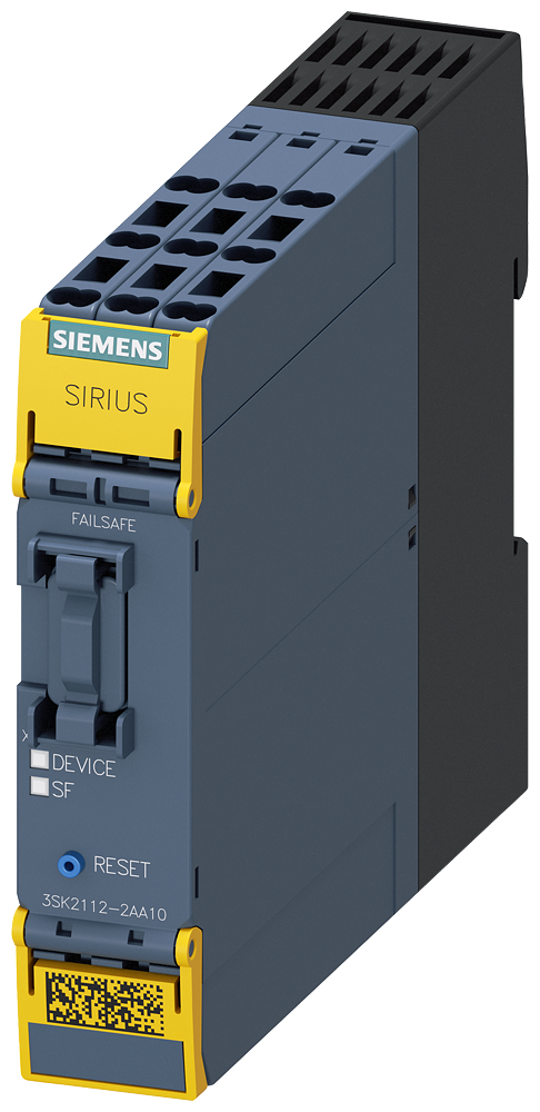 [Imagem do produto RELÉ SEGURANÇA PROGRAMÁVEL 24VCC 1REV 3SK21122AA10 SIEMENS]