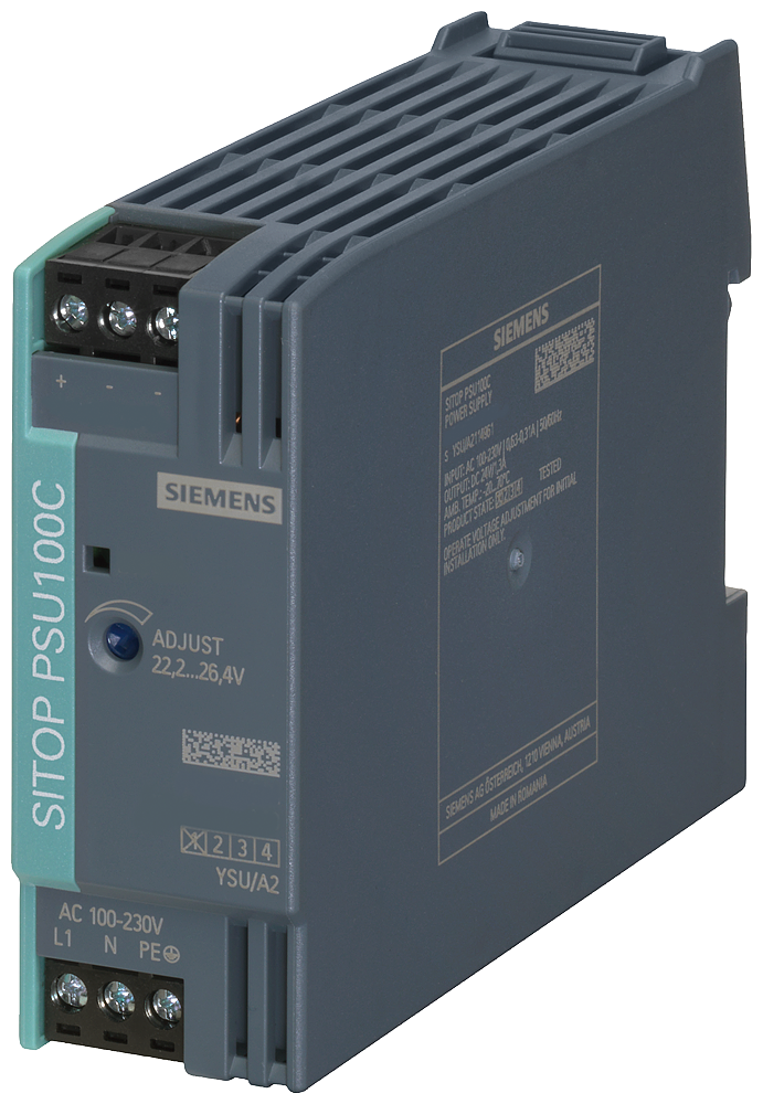 [Imagem FONTE DE ALIMENTAÇÃO SITOP PSU100C 12V 2A 6EP13215BA00 SIEMENS]