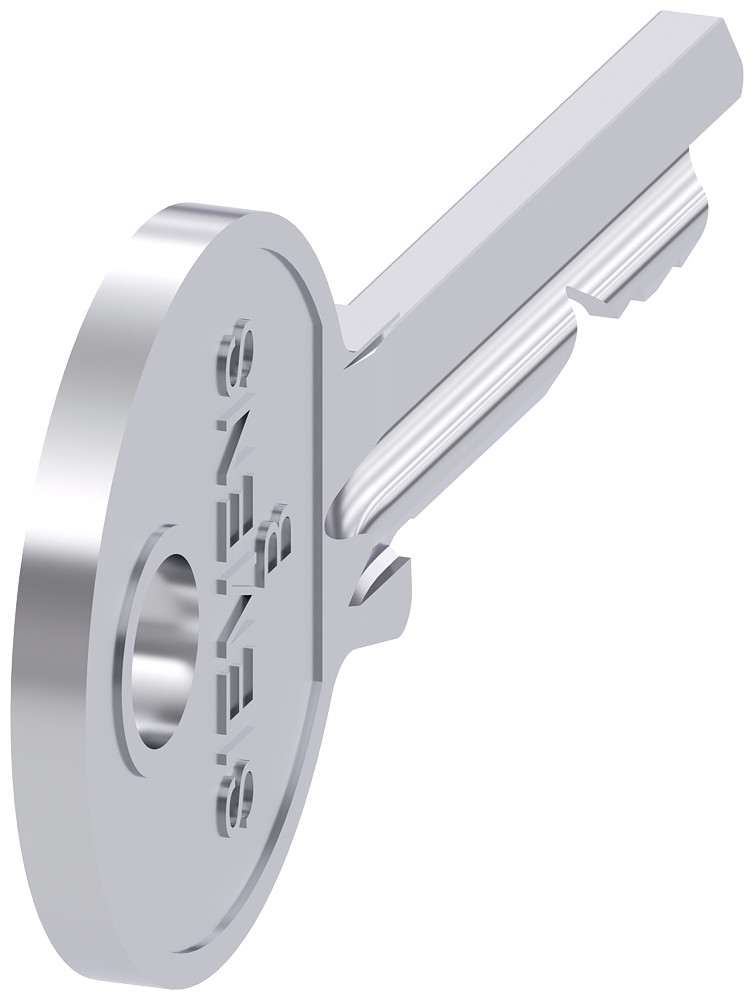 [Imagem CHAVE PARA INTERRUPTOR FECHADURA NÚMERO S1 3SU19500FD800AA0 SIEMENS]