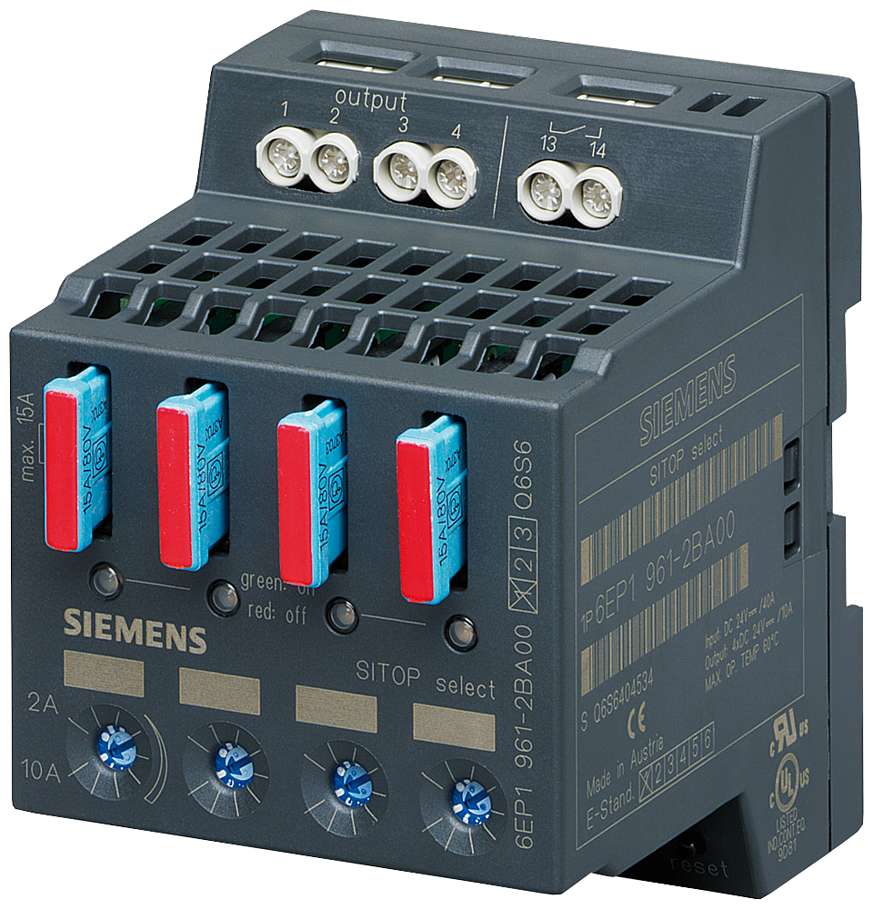 [Imagem MÓDULO DE SELETIVIDADE 4X10A 6EP19612BA00 SIEMENS]