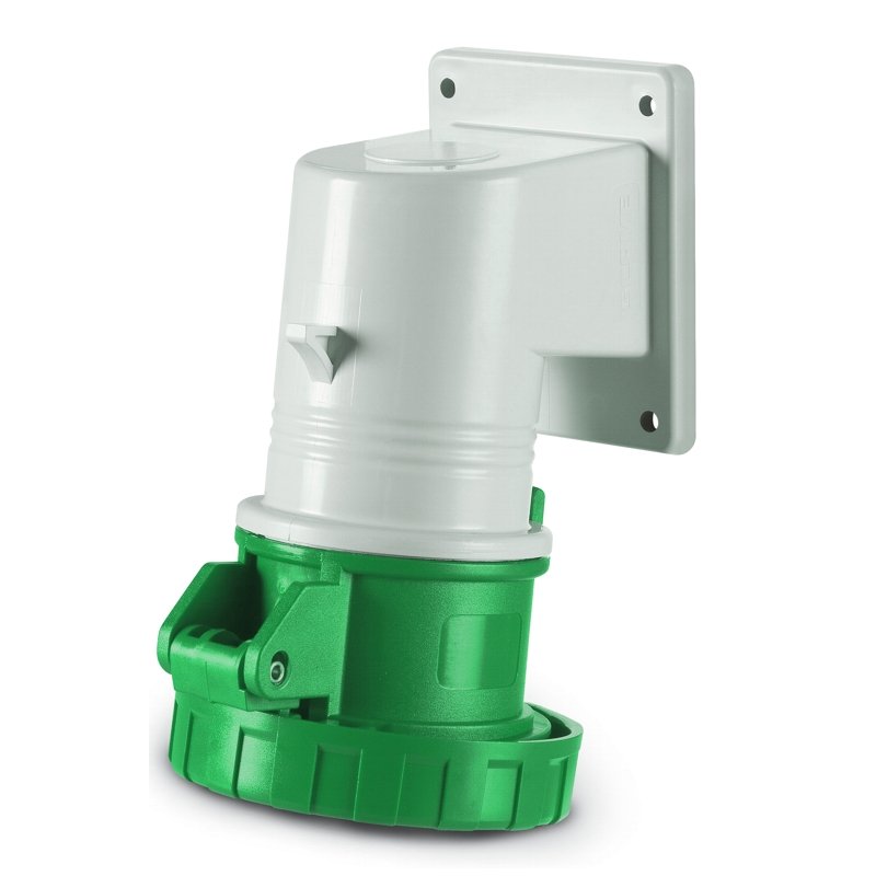 [Imagem do produto TOMADA DE EMBUTIR 90° INCLINAÇÃO 2P+T 32A IP67 2H 457.32632 SCAME]