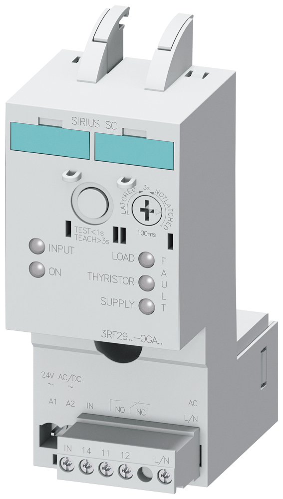 [Imagem do produto MONIT. CARGA FAIXA DE CORRENTE 50A 110-230V/24V CA/CC 3RF29500GA13 SIEMENS]