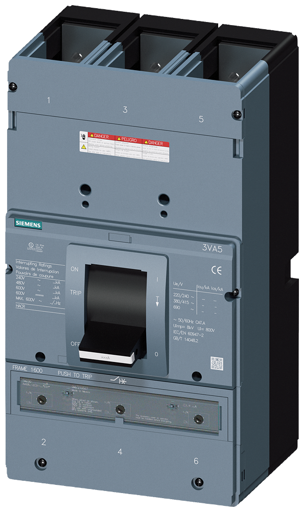 [Imagem do produto DISJUNTOR 3P 1400A 65KA UL TM230 FTAM 3VA58 3VA58146EC310AA0 SIEMENS]