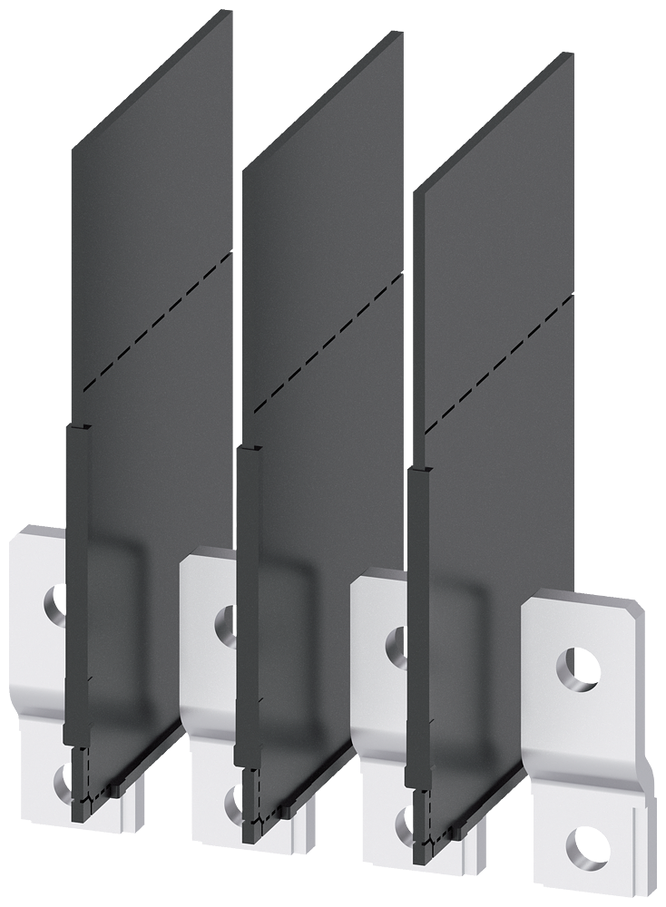 EXTENSÃO DA LIGAÇÃO LADO FRONTAL 4 PEÇAS ACESSÓRIOS PARA: 3VA1 100/160 3VA91540QB00 SIEMENS